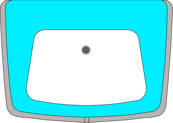The image shows a stylized representation of two computer monitors with blue borders against a white background; there is no text present in this clip-art illustration.