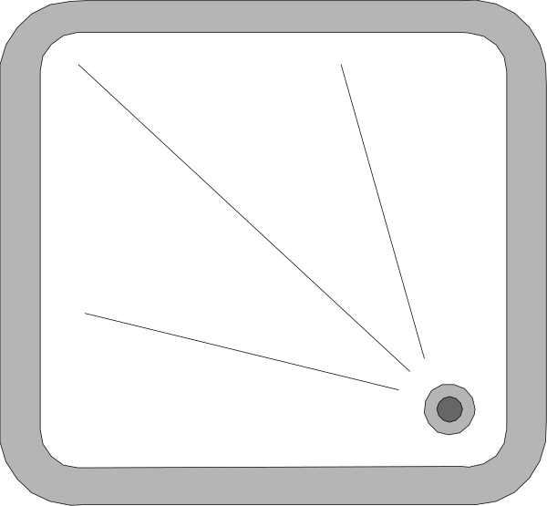 The image shows a simple line drawing of two rectangles with lines extending from them to form an abstract representation resembling a stylized letter 'v' on top of each other against a white background.
