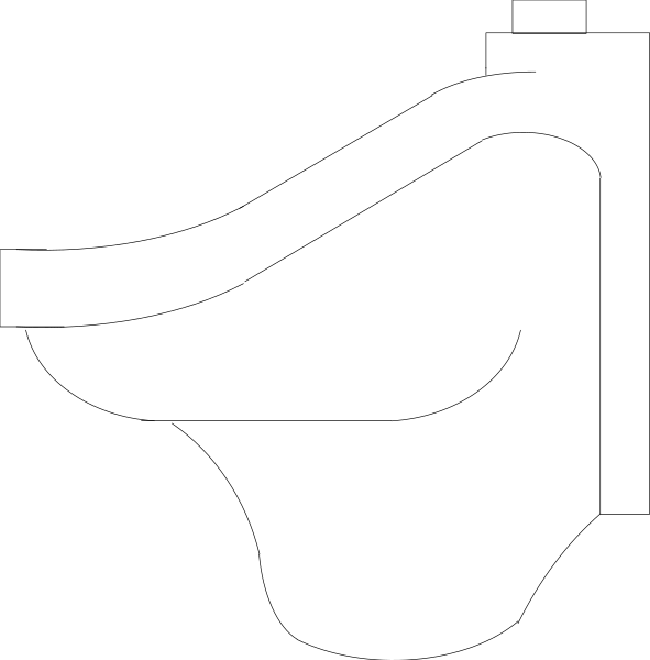 The image shows a black background with two white lines intersecting at an angle near each other on top of it.