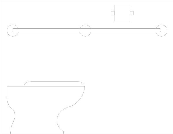 The image shows a black line with two white rectangles on either side of it against a gray background.