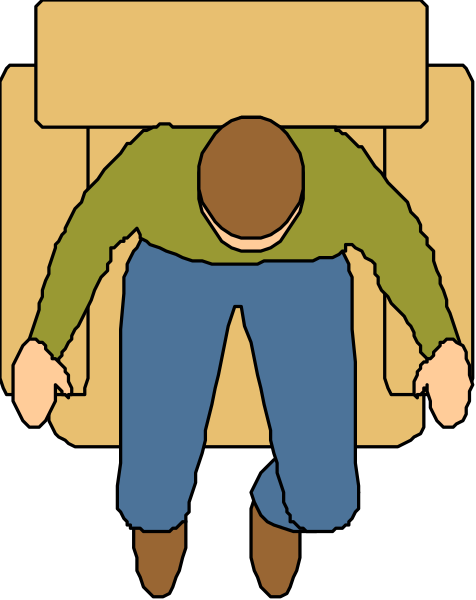 The illustration shows a man sitting on an airplane seat with his head resting against it while he appears to be asleep or in deep thought; there is no text present within this image.
