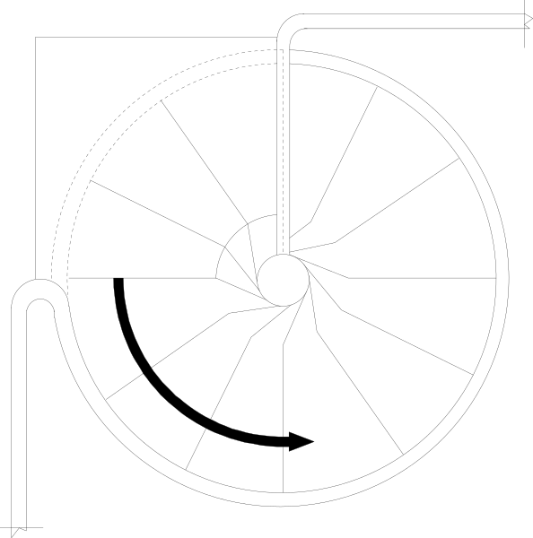 The image shows a simple black space with two white dots on it against an even darker background.