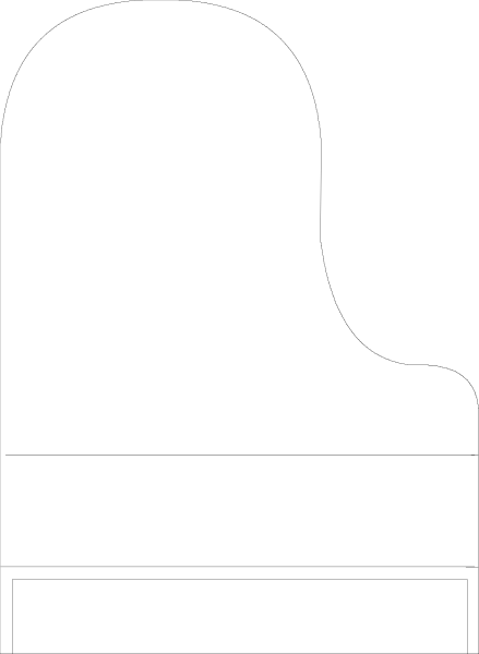 The image shows a black and white striped pattern with no discernible content within it; there is nothing to see in this clip-art representation of an abstract design.