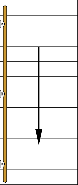 The image shows a simple line graph with two lines representing data points on an xy axis against a white background.