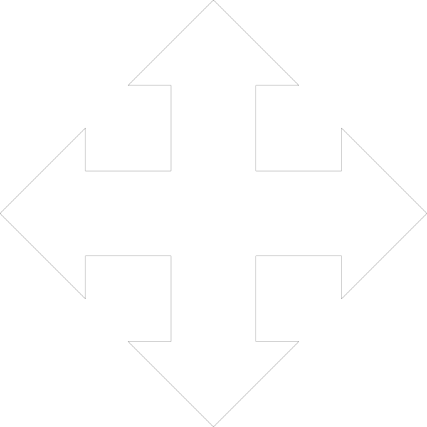 The image shows a black arrow with four white arrows pointing to it from different directions on an otherwise plain background.