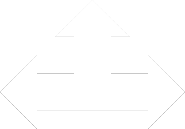 The image shows a black arrow pointing upwards on an otherwise white background with no other discernible elements present.