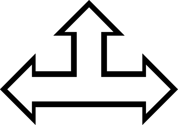 The image shows a black arrow pointing upwards with an anchor symbol above it on what appears to be a gray background.