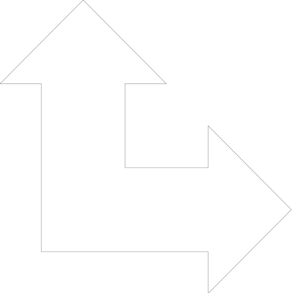 The image shows a black arrow pointing upwards with two white arrows forming an "X" shape below it on top of each other in front of what appears to be a background that is darker than both sets of arrows, suggesting depth and perspective within this simple graphic design element.