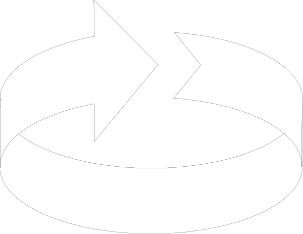 The image shows a black and white logo with an arrow pointing to three interconnected circles forming what appears to be a stylized letter 'S'.