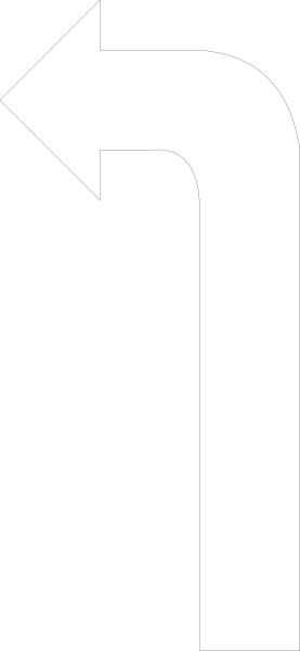 The image shows a black arrow pointing to its right side with an exclamation mark next to it on what appears to be a gray background.