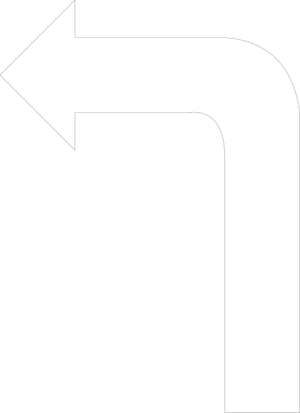 The image shows a black arrow pointing to its right side with an exclamation mark on it against a white background.