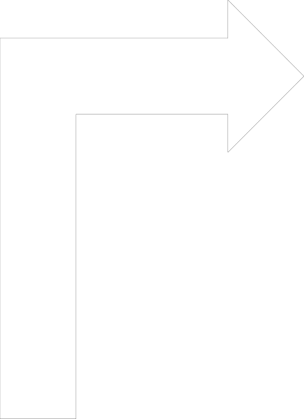 The image shows a black arrow pointing to its right with an exclamation mark above it on top of what appears to be a white background within another larger square frame that is gray in color.