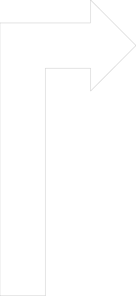 The image shows a black arrow pointing to its right side against an indistinct background with pixelation around it.
