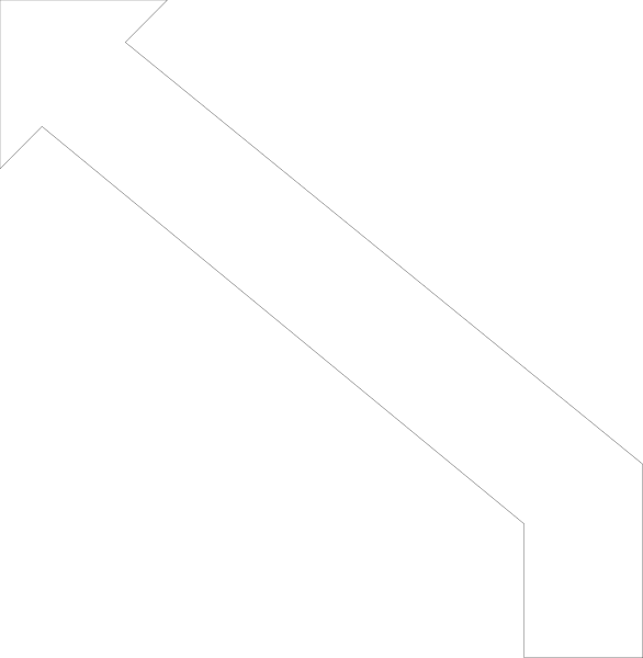 The image shows a black arrow pointing to its right side with two smaller arrows on either end of it forming an "L" shape in white against a dark background.
