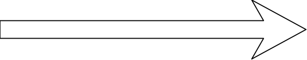 The image shows a simple black arrow pointing to its right side on an otherwise plain background with no other discernible elements present in this small clip-art format.