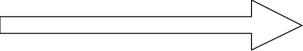 The image shows a simple black and white line drawing of an arrow pointing to its right side with two straight lines intersecting at 90 degrees forming a cross shape in the center on top of another horizontal line, suggesting directionality within space. There is no text or additional objects present in this clip-art style illustration. The setting appears abstract and minimalistic due to the limited elements depicted.