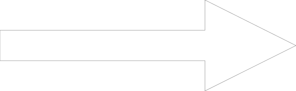The image shows a simple black and white line drawing of an arrow pointing to its right side with two straight lines on either end forming a V shape in front of it.