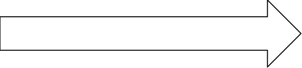 The image shows a simple black and white line drawing of an arrow pointing to its right side with two straight lines on either end indicating directionality.