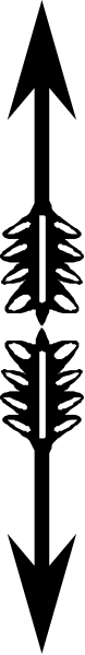 The image shows a gray background with two black lines running vertically down it; there is no other content visible within this small clip-art frame.
