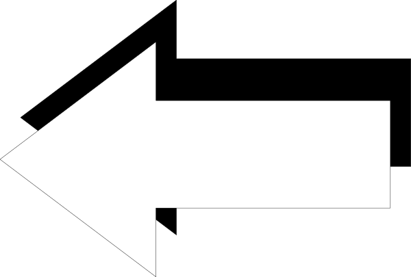 The image shows a black arrow pointing to its right with an exclamation mark above it on what appears to be a gray background.