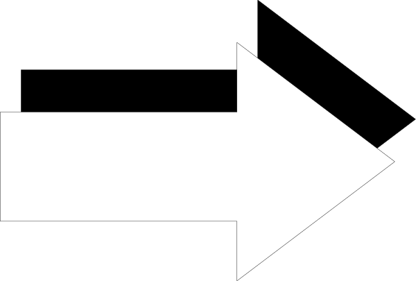 The image shows a black arrow pointing to an unseen destination on its right side with no other discernible elements present in this small clip-art format.