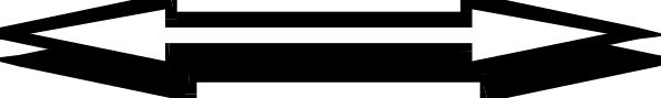 The image shows a simple line drawing of an arrow pointing to its right side with no other discernible elements present within it.