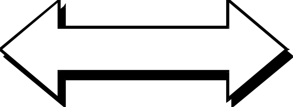 The image shows a pixelated representation of an arrow pointing to its right with two arrows on either side forming a square shape against a gray background.
