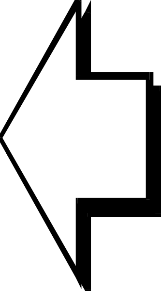 The image shows a black arrow pointing to its right on an otherwise gray background with no other discernible elements present.