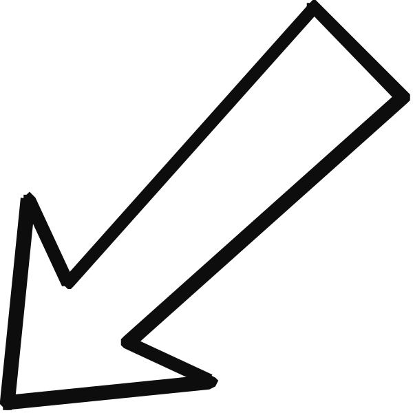 The image shows a black arrow pointing to an unseen object on its right side with no additional context provided about what is being pointed at.