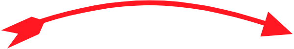 The image shows a red arrow pointing to an unseen object on its right side against a gray background with no other discernible details visible in this small clip-art format.