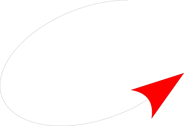 The image shows a black and white graphic with two red arrows pointing upwards from each other on either side of what appears to be an abstract design in between them.