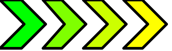 The image shows a black arrow pointing to its right with an orange background on top of it.