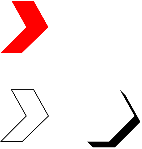 The image shows a sequence of three arrows pointing to different directions: left, right, then straight ahead with an arrow that is split into two parts indicating both forward movement in one direction and turning back slightly towards another direction.
