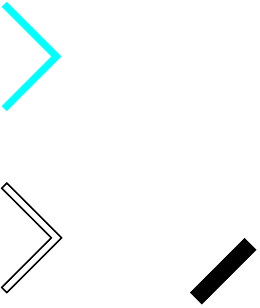 The image shows a black screen with two blue arrows pointing upwards on either side of what appears to be an arrow-shaped object in white at its center.