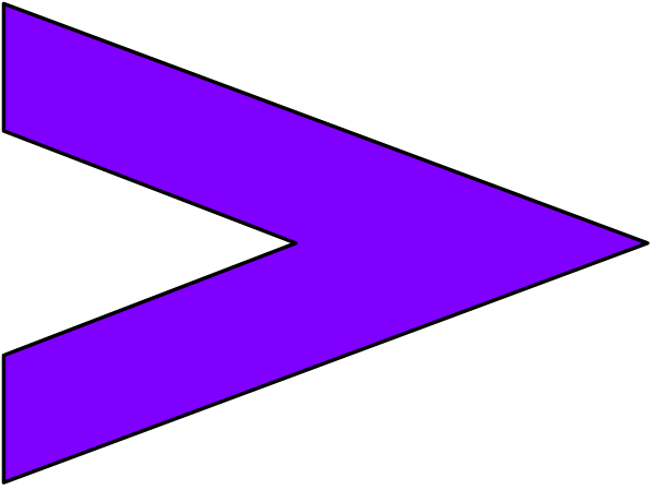 The image shows a purple arrow pointing to an unseen destination on a dark background with no other discernible elements present in this small clip-art format.