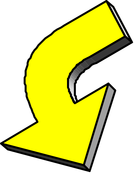 The image shows a stylized letter 'S' with an arrow pointing to it from above.