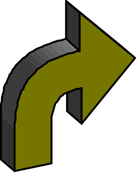 The image shows a stylized arrow pointing to its right side with an open book icon on top of it against a dark background.