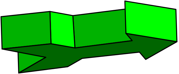 The image shows a green abstract shape with jagged edges on top of what appears to be an orange background that resembles water.