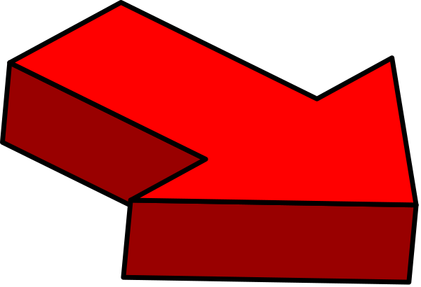 The image shows a red arrow pointing upwards with an abstract shape resembling a box below it on what appears to be a gray background.