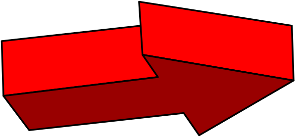 The image shows a red abstract shape with black lines forming an irregular border against a gray background.