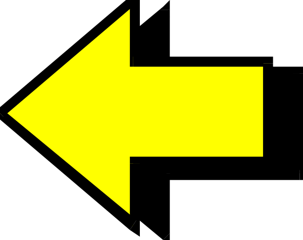 The image shows a black arrow pointing to an exit sign with two arrows on it; there is no text present within this small clip-art graphic.