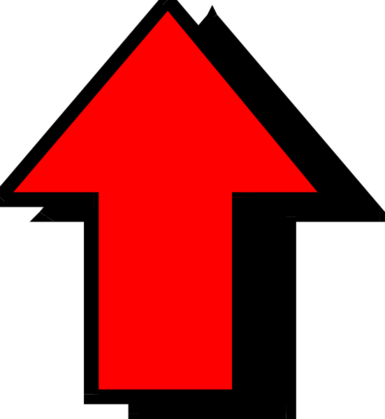 The image shows a red arrow pointing upwards on top of an upward trending graph with two axes labeled "X" and "Y."