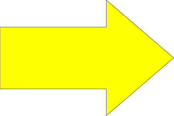 The image shows a yellow arrow pointing to an unseen direction on a gray background with no other discernible elements present in this small clip-art format.