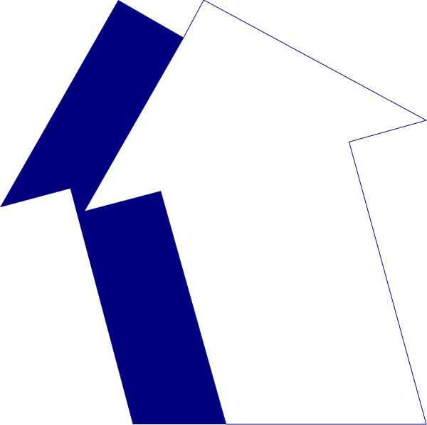 The image shows a blue arrow pointing upwards with an upward trending line next to it on its right side against a black background.