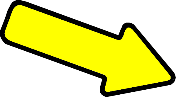 The image shows a yellow sign with an arrow pointing to its right side against a gray background.
