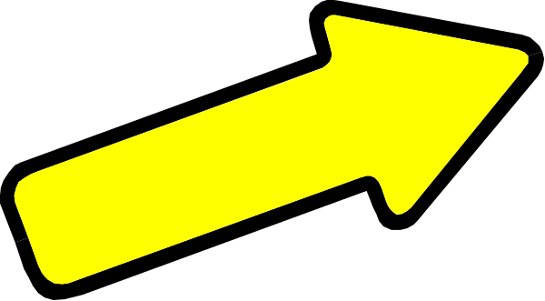 The image shows a yellow sign with an arrow pointing to its right side against a gray background.