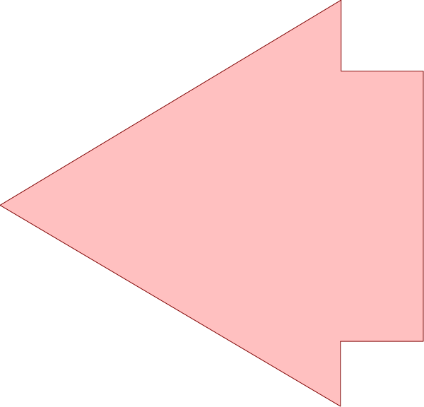 The image shows a simple black arrow pointing to its right side with no other discernible elements present within it.