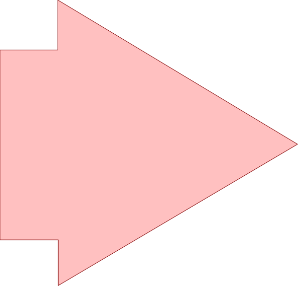 The image shows a black arrow pointing to an unseen direction on a pink background with no other discernible elements present in this small clip-art format.