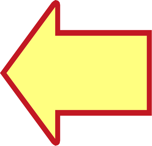 The image shows a yellow arrow pointing to an unseen direction with red borders around it on what appears to be a black background.