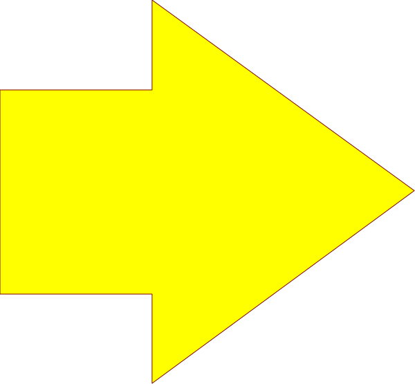 The image shows a black arrow pointing to its right with an orange background on either side of it.